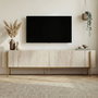 Nordure Nexus Soporte para Televisión Travertino y Oro